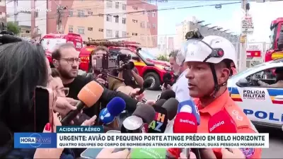 Queda de avião em BH: bombeiros atendem ocorrência com duas mortes