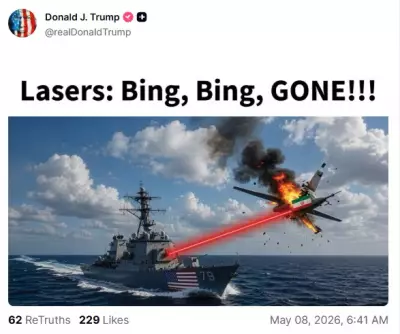 Trump zomba do Irã com imagem de IA após ataque a navios dos EUA