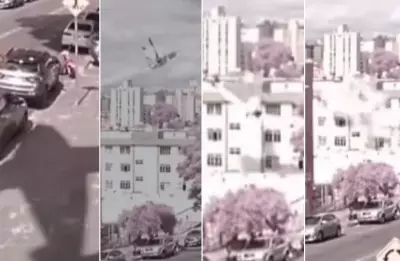 Vídeo mostra sombra de avião e colisão com prédio em Belo Horizonte