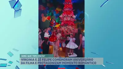 Virginia e Zé Felipe interagem em festa de 5 anos da filha; avô Leonardo é ausência notada