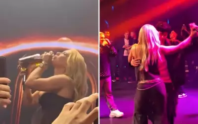Virginia Fonseca dança no palco e bebe uísque direto da garrafa em shows em Goiânia