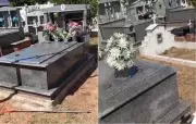 21 crucifixos de bronze furtados de jazigos em cemitério no RN