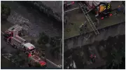 Acidente na Avenida do Estado: carro cai e fica submerso no Rio Tamanduateí