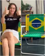 Artesã alagoana aposta em cadeiras de praia com tema da Copa do Mundo