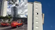 Cabo de andaime rompe e três homens ficam pendurados no 16º andar em BH