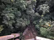 Caminhão cai de viaduto após batida na BR-277 em Morretes