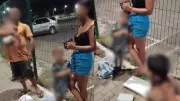 Carro com bebê e crianças é apreendido após ficar sem gasolina em Teresina