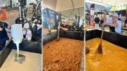 Chef prepara maior ambrosia do mundo com 196 litros no Rio Grande do Sul