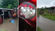 Chuvas intensas causam estragos e desalojamentos no Rio Grande do Sul