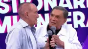 Dedé Santana é homenageado no Caldeirão com Mion e reencontra Renato Aragão