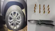 Homem persegue ex, fura pneu com canivete e é preso em Bragança Paulista
