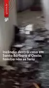 Incêndio destrói residência em Santa Bárbara d'Oeste; animal segue desaparecido