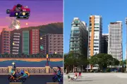 Jovem leva prédios tortos de Santos para jogo de videogame indie