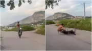 Jovem na UTI após queda durante manobra 'grau' em Itaitinga