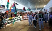 Manifestantes em Bilbao condenam ação policial contra ativistas da flotilha