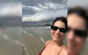 Médica de Ilha Solteira registra nuvem em formato de tsunami no litoral de SP