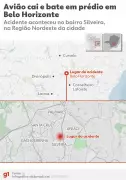 Moradora relata desespero após avião atingir prédio em BH: 'Acabou o mundo'