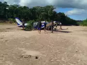 Moradores retiram avião de rio no Acre após queda; não houve mortes