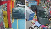 Motorista embriagado perde controle e invade farmácia em Caraguatatuba