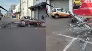 Motorista perde controle e colide contra poste em Imperatriz