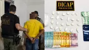 Mototaxista é preso por fazer 'delivery' de cocaína em Timon, MA