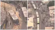 Ônibus derrama óleo na pista e interdita avenida na Zona Norte de SP