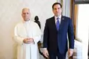 Papa Leão XIV pede a Deus para líderes 'acalmarem o rancor' após reunião com Rubio
