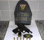 PM apreende arma e munições após troca de tiros em Boa Vista