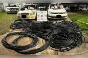 Quadrilha é presa com 1 km de cabos telefônicos furtados em Rosana (SP)