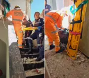 Vídeo mostra trabalho dos bombeiros em prédio atingido por avião em BH