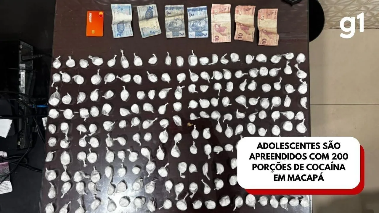 Dois adolescentes são apreendidos com 200 porções de cocaína em Macapá