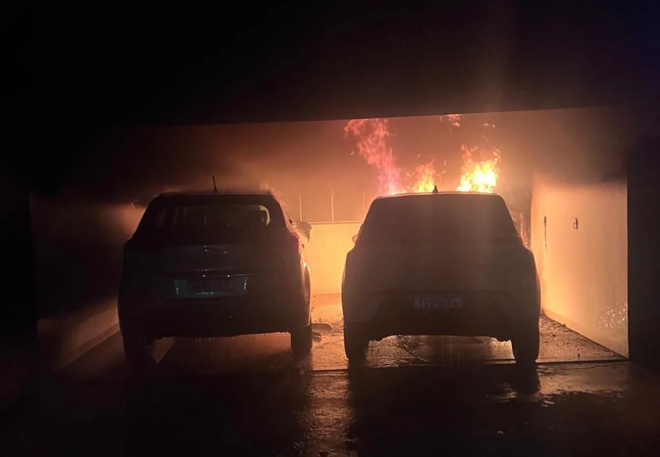Carro elétrico pega fogo durante carregamento em garagem em Palmas