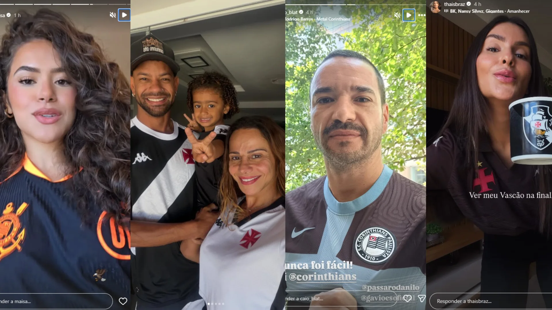 Famosos Declaram Torcida por Vasco e Corinthians na Final da Copa do Brasil