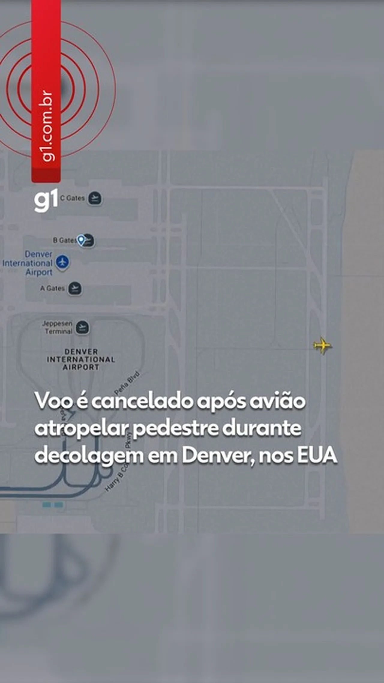 Pedestre morre atropelado por avião da Frontier durante decolagem em Denver