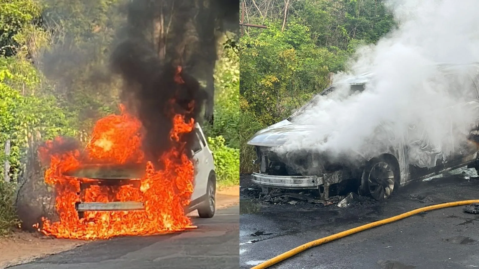 Empresário tem carro de R$ 155 mil destruído por incêndio em Teresina; veículo tinha seguro