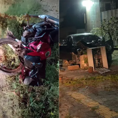 Acidente com carro e motos deixa um morto e dois feridos em Extremoz