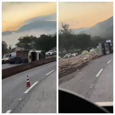 Acidente na BR-381 em Itatiaiuçu deixa um morto e interdita rodovia