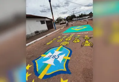 Bairros do Tocantins se enfeitam para a Copa do Mundo com pinturas e decorações