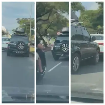 Briga de trânsito: carro é arrastado por 100 metros em BH