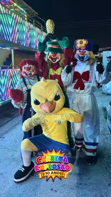 Canarinho ganha sósia e fará parkour com Carreta Explosão na Copa