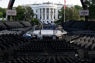 Casa Branca revela ringue do UFC de 28 metros para aniversário de Trump