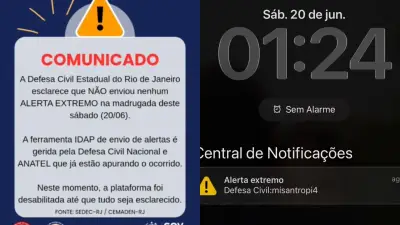 Defesa Civil do Rio desmente falso alerta de desastre natural