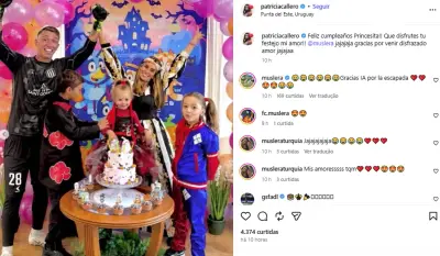 Esposa de Muslera usa IA para incluir goleiro em foto de aniversário da filha