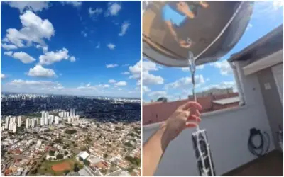 Estudante de Goiânia amarra celular a balões de hélio e grava vídeo a 3 km de altura