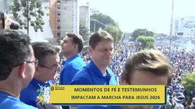 Flávio Bolsonaro associa eleição de 2026 a guerra espiritual na Marcha para Jesus