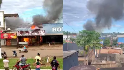 Incêndio de grandes proporções destrói churrascaria em Novo Repartimento, no Pará