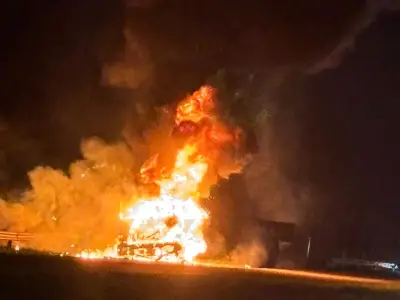 Incêndio em carreta causa 4 km de congestionamento na SP-075 em Itu