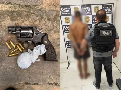 Jovem de 24 anos preso com arma adulterada em Boa Vista