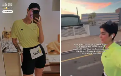 Jovem goiana celebra primeira corrida de rua após vencer tumor cerebral