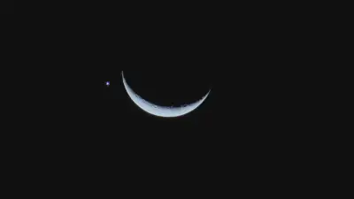 Lua e Vênus se encontram em raro espetáculo no céu do DF